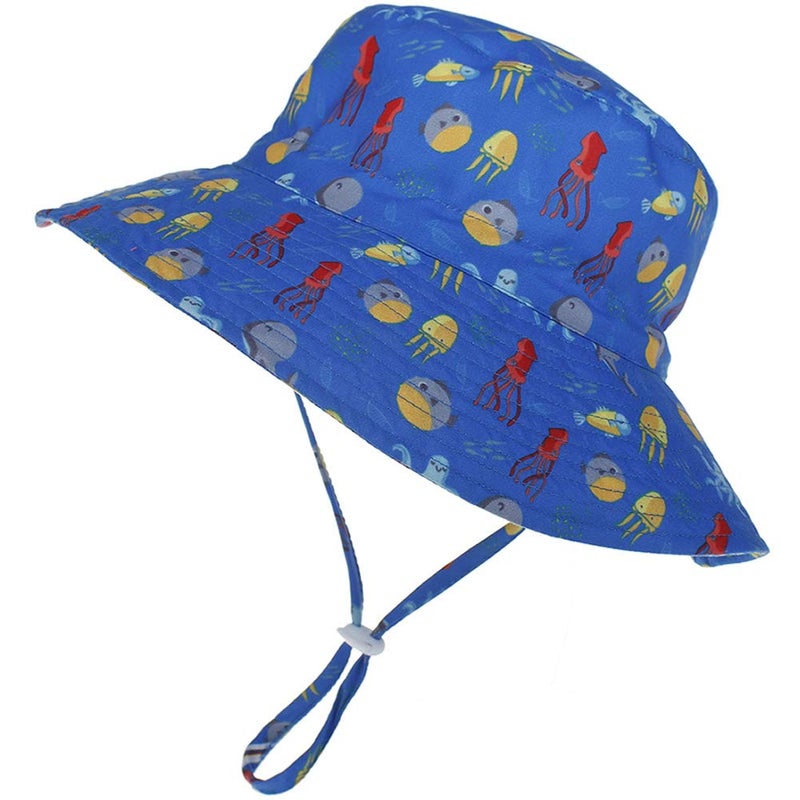 MaxNova Baby Sun Hat Toddler Summer UPF 50+ Baby Girl Bucket Hat Wide Brim Beach Hats for Baby Boys 2-7Years - Image 3
